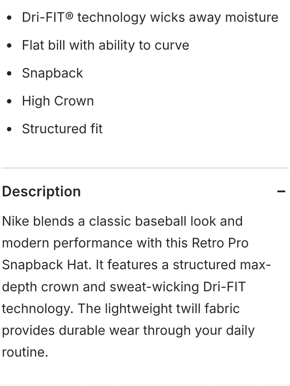 NWT Unisex Nike Pro Performanc Peach Pink Snapback Hat with White Rope Trim - Picture 9 of 9
